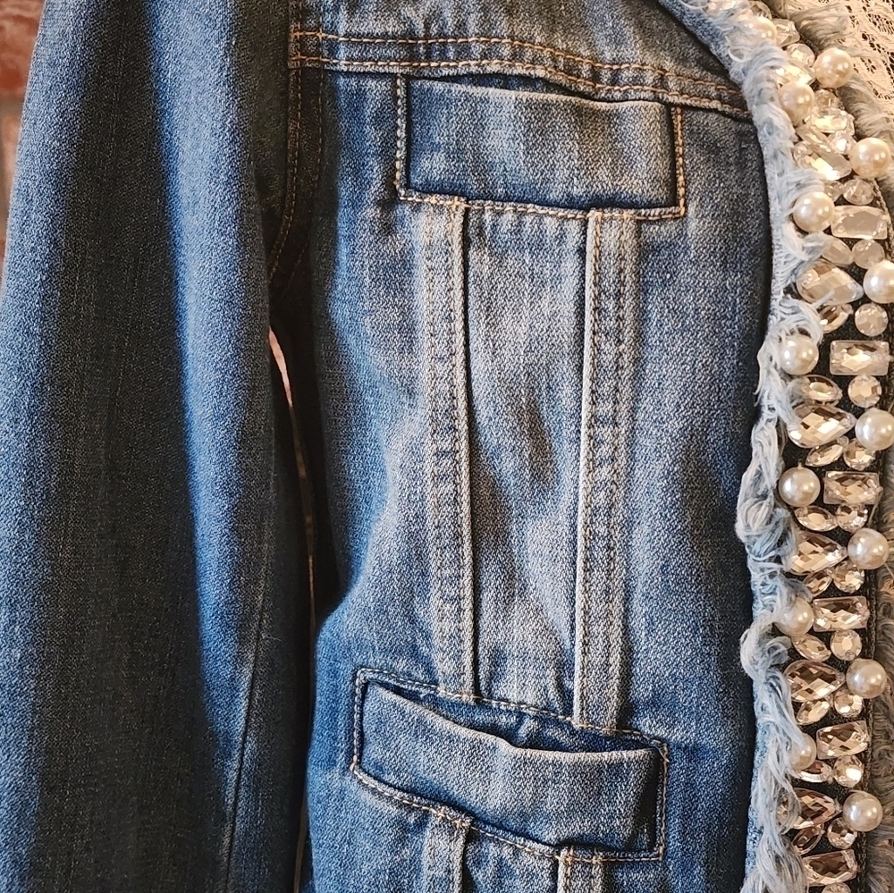 DURAN JEWELED JEAN JACKET - Picture 3 of 4